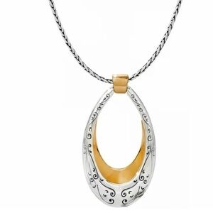 BRIGHTON VENEZIA SILVER AND GOLD PLATED PENDANT NECKLACE